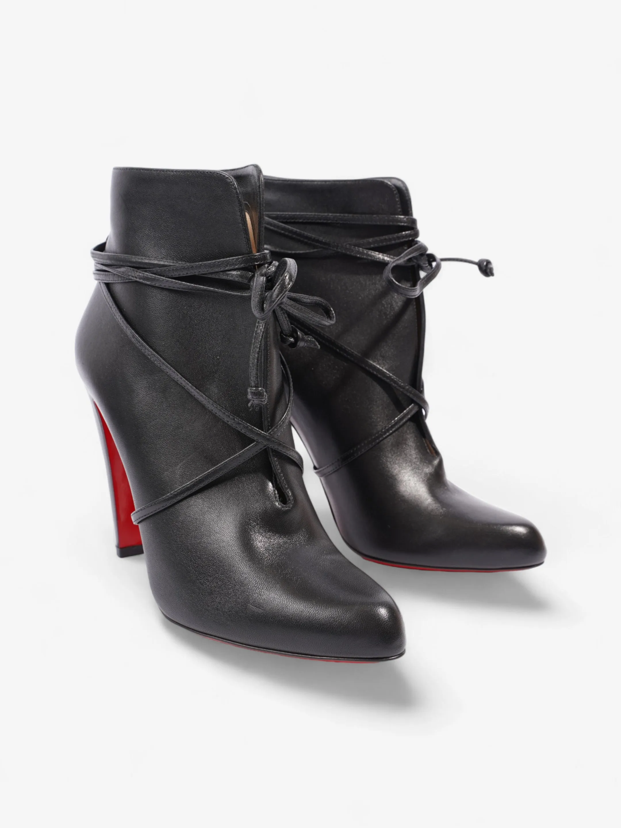Christian Louboutin S.I.T Rain Ankle Boots 100 Black Leather EU 40 UK 7