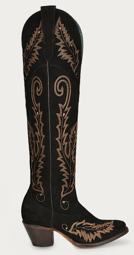 CORRAL LADIES BLACK SUEDE BOOTS STYLE A4404