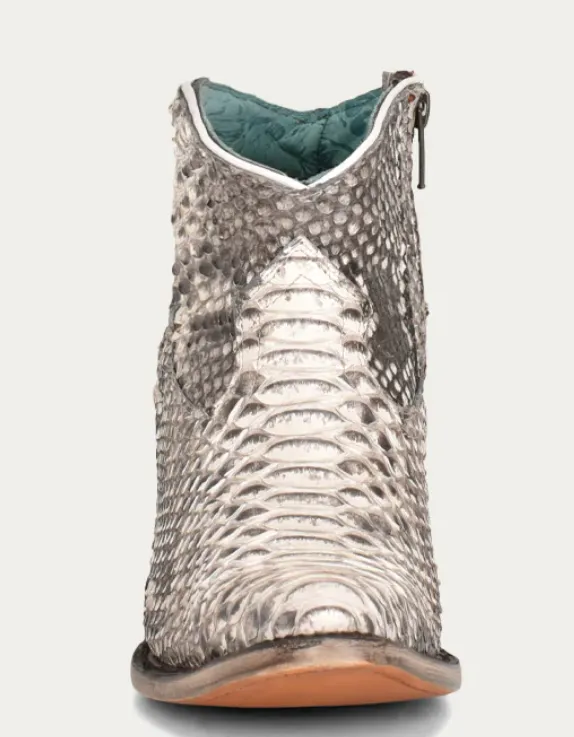 CORRAL LADIES SHORTIE PYTHON ZIP BOOTS STYLE A4319