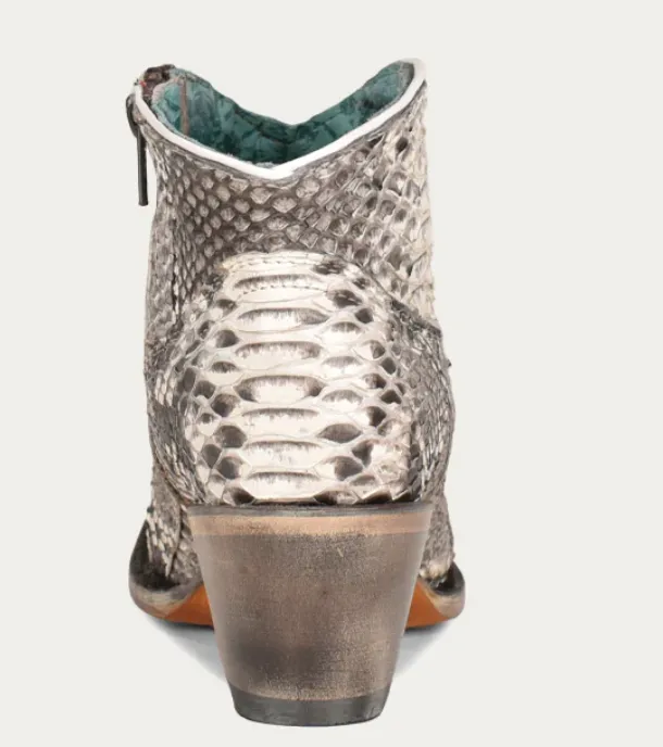 CORRAL LADIES SHORTIE PYTHON ZIP BOOTS STYLE A4319
