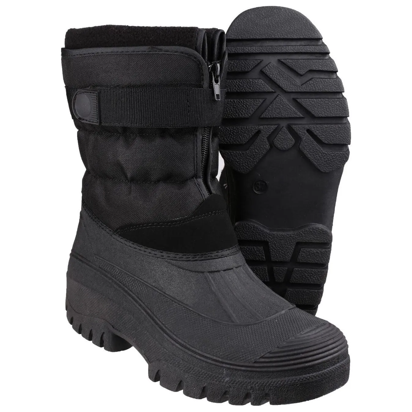 Cotswold Chase Touch-Fastening Zip Winter Boots Womens