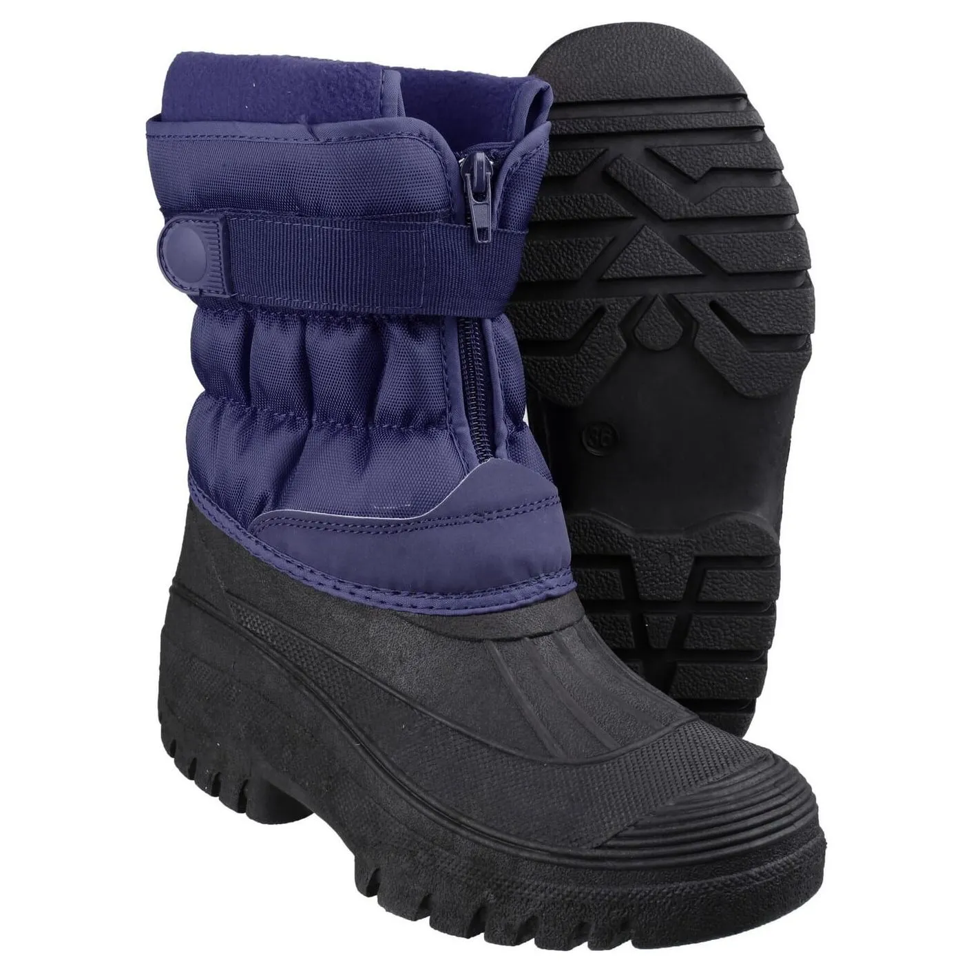 Cotswold Chase Touch-Fastening Zip Winter Boots Womens