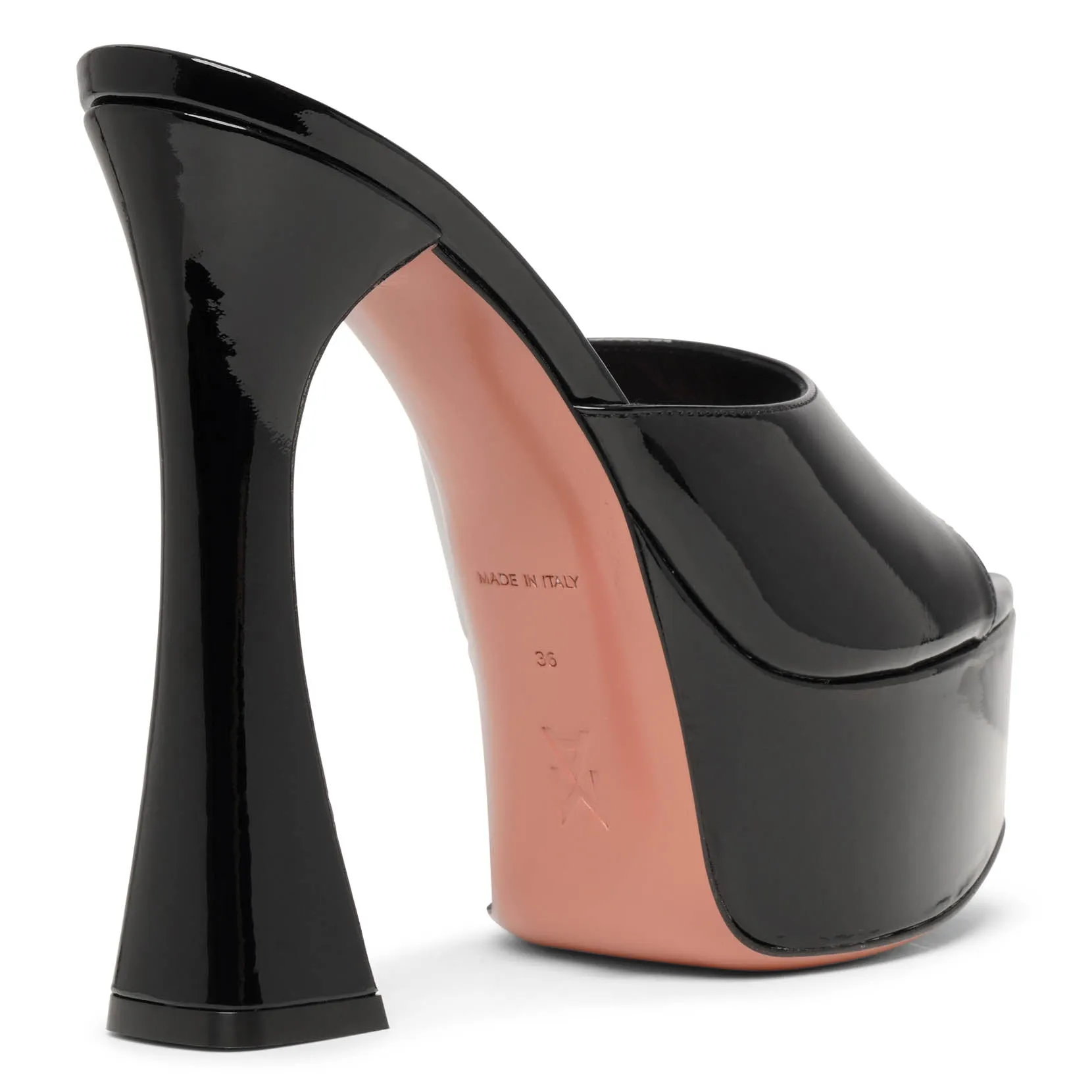 Dalida 140 patent black sandals