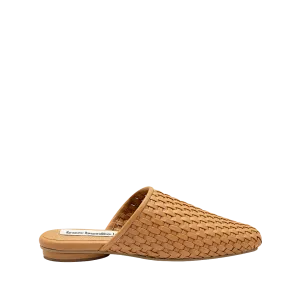 Desert honey-colored leather mule