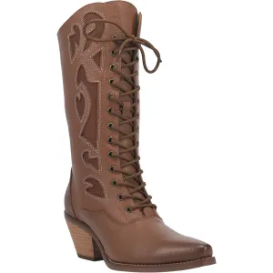 Dingo Womens San Miguel Cowboy Boots Leather Tan 7.5 M
