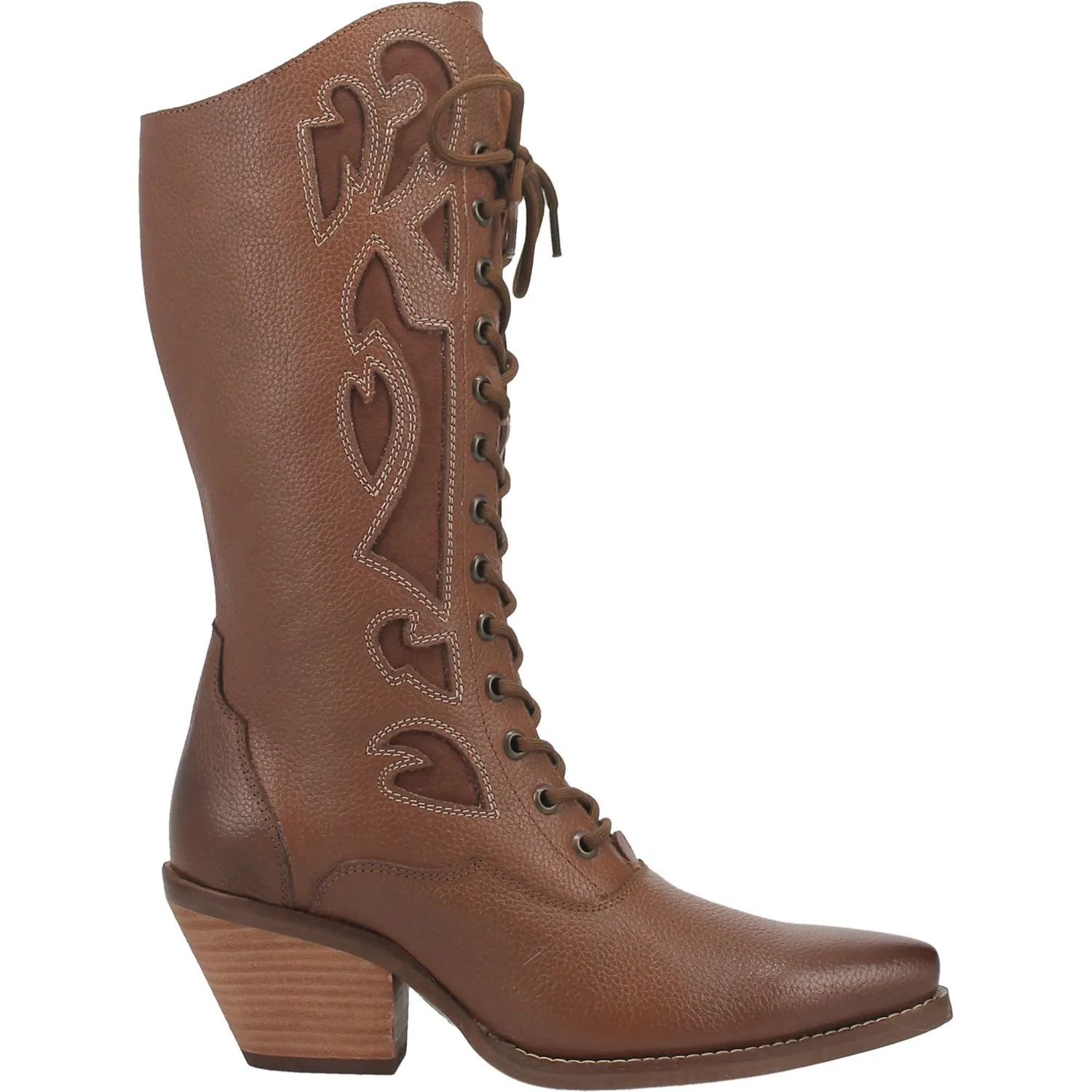 Dingo Womens San Miguel Cowboy Boots Leather Tan 7.5 M