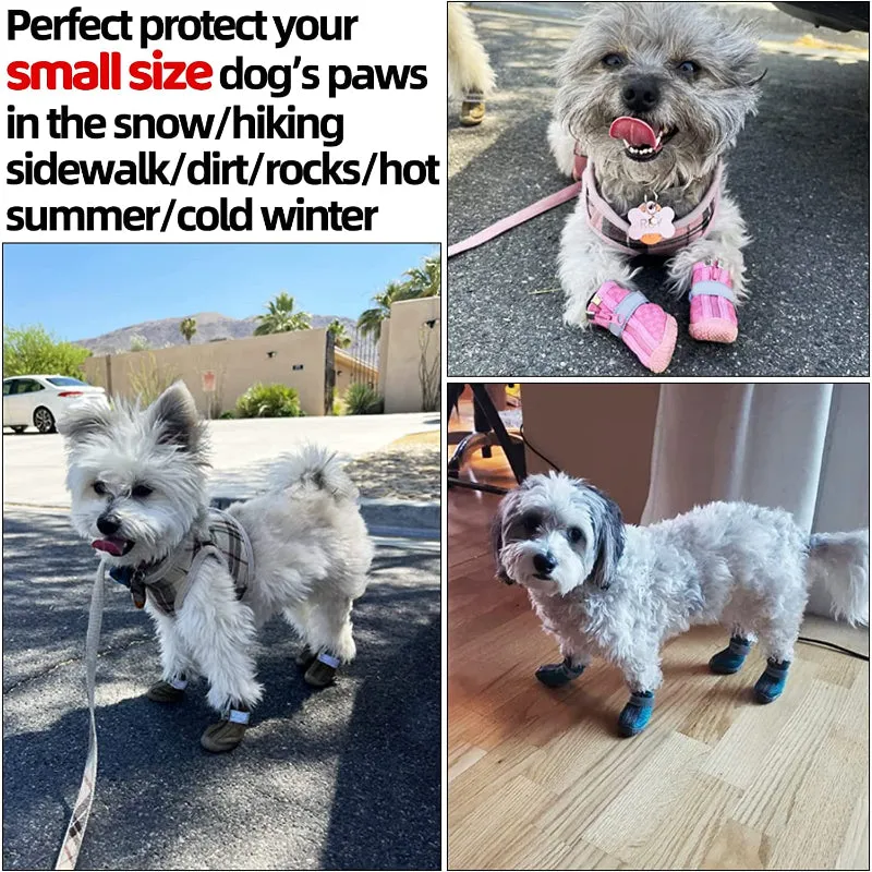 Dog Breathable Shoes For Paw Protector With Reflective Strips Rugged