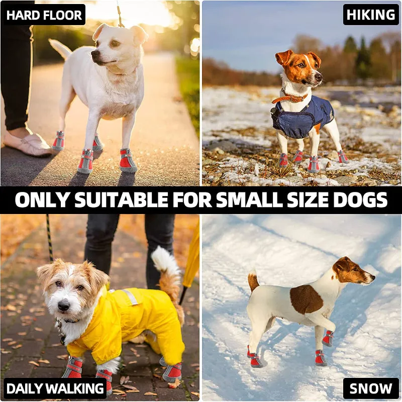 Dog Breathable Shoes For Paw Protector With Reflective Strips Rugged