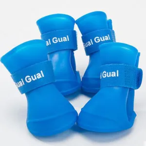 Dog silicone rain boots