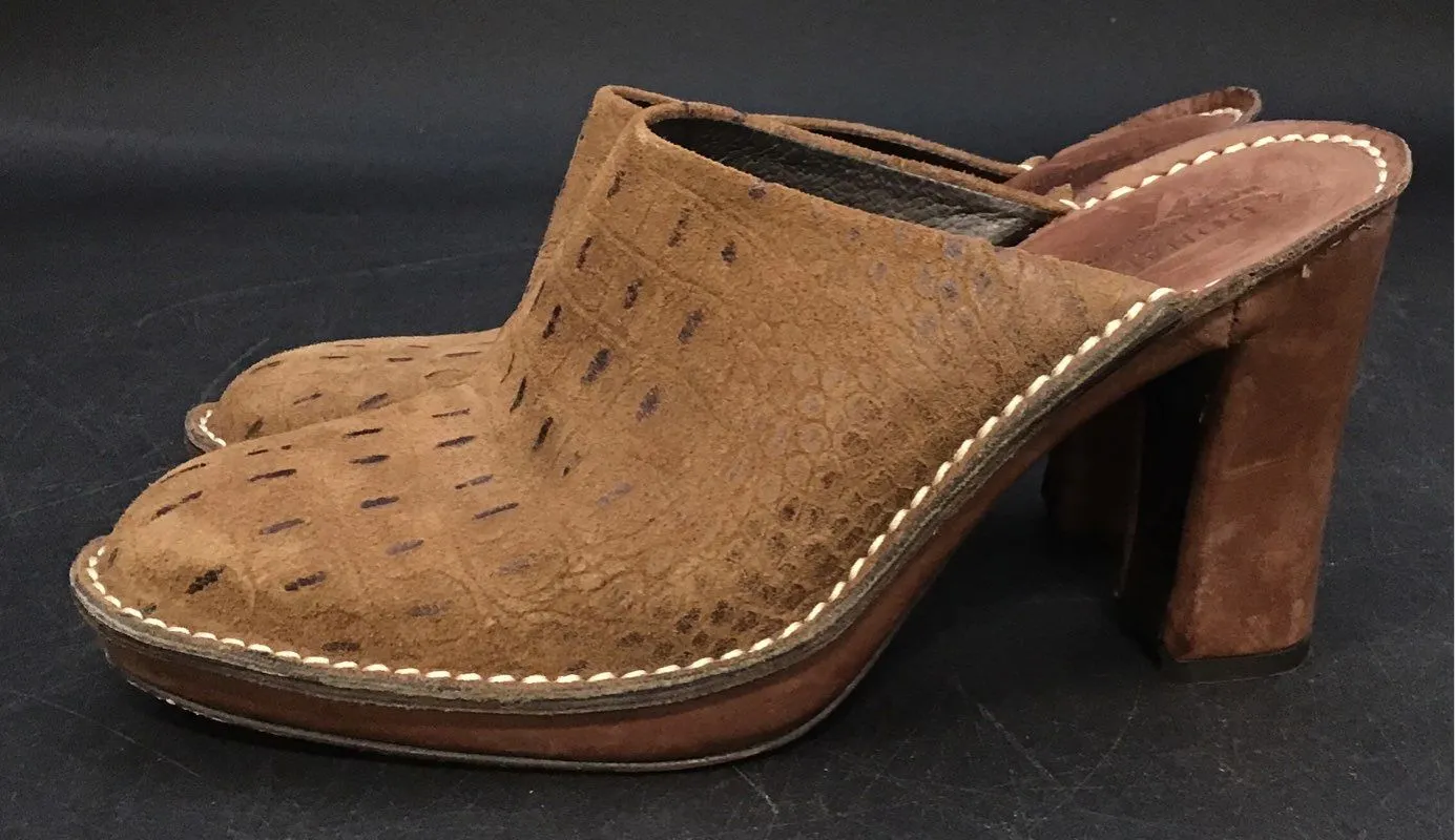 Donald J Pliner Women's Brown Block Mule Heels - Size 6M