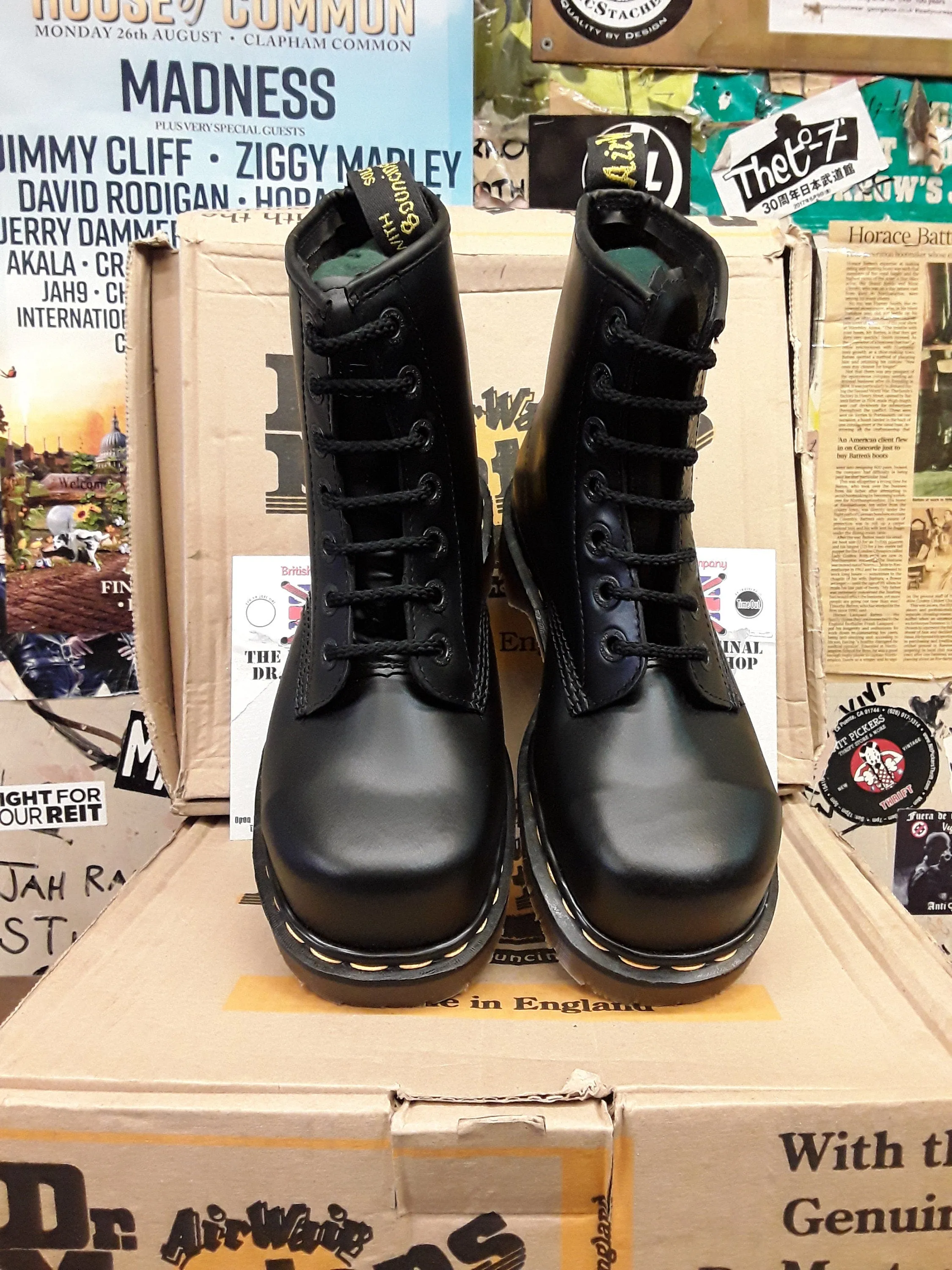Dr Martens Made in England 7 Hole Industrial Steel Toe Boots Various sizes