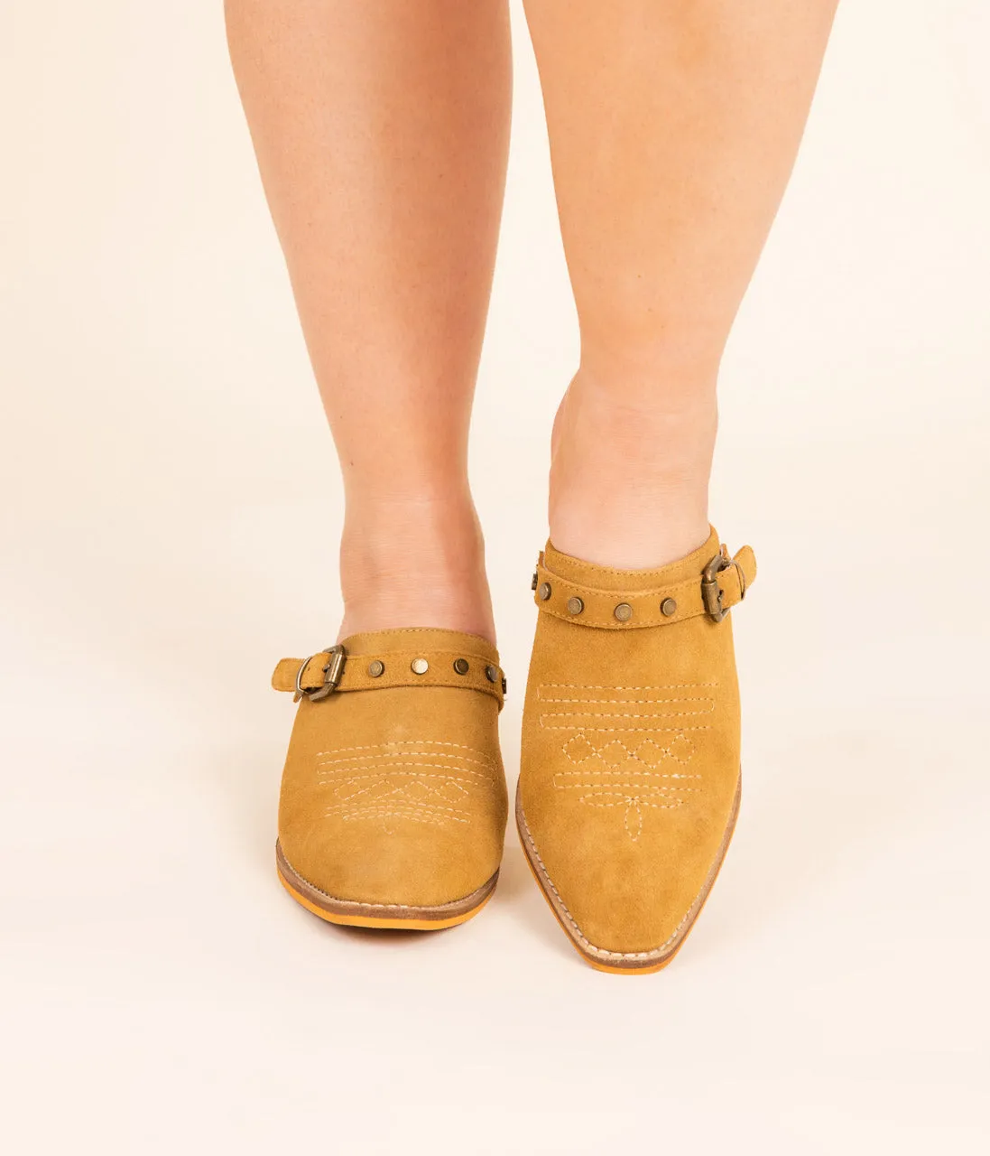 Drancy Western Mule in Tan