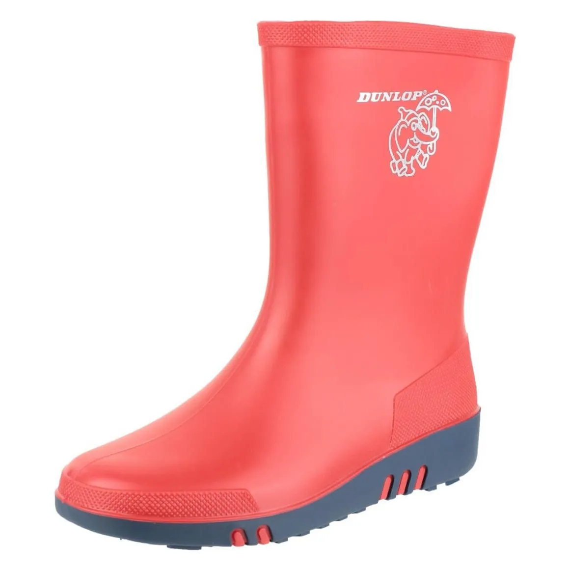 Dunlop Kids Elephant Pattern Blue Wellies Unisex