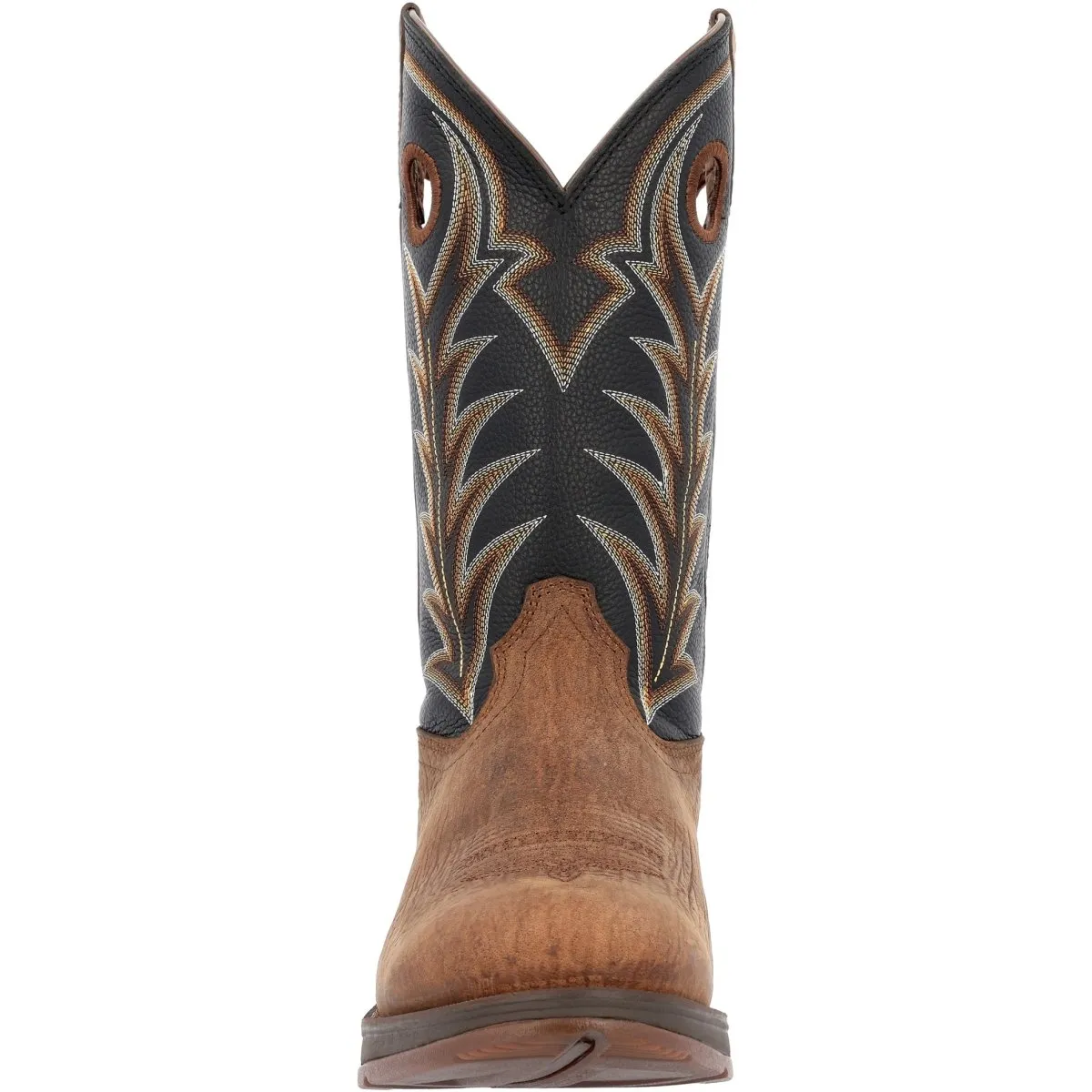 Durango Rebel Men's Pull-on Western 12" Work Boots Ddb0428 In Oak Bark And Midnight