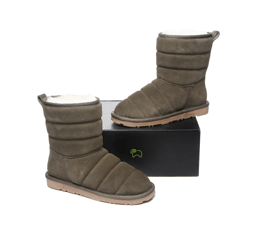 EVERAU® Short Sheepskin Boots Women Short Puffer