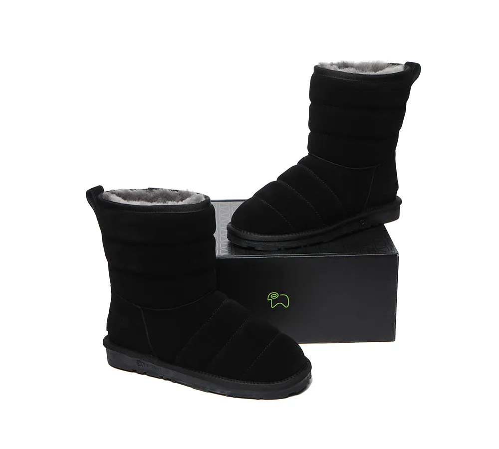 EVERAU® Short Sheepskin Boots Women Short Puffer