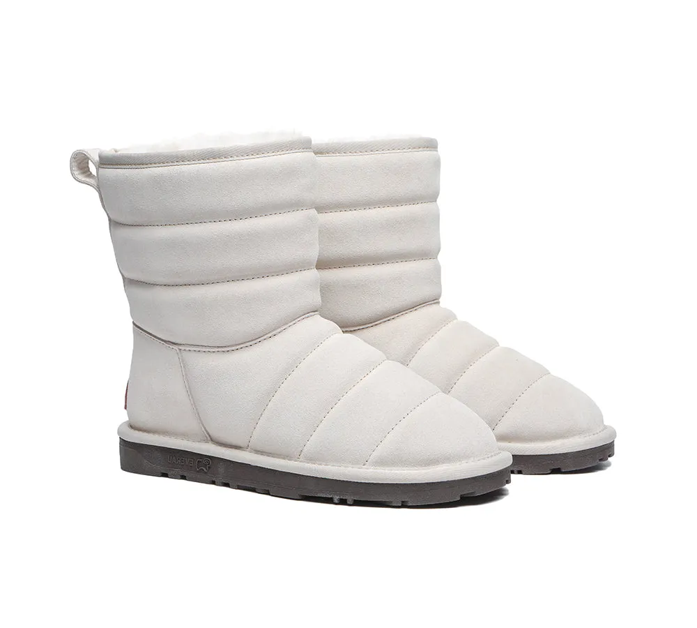 EVERAU® Short Sheepskin Boots Women Short Puffer