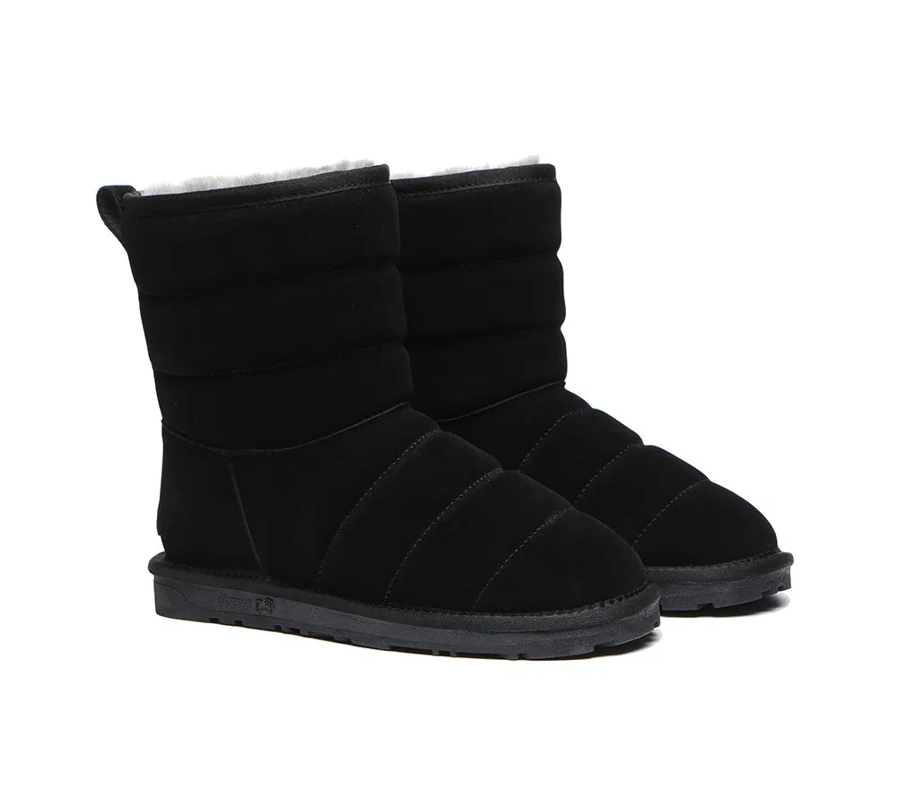 EVERAU® Short Sheepskin Boots Women Short Puffer