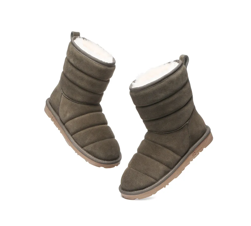 EVERAU® Short Sheepskin Boots Women Short Puffer