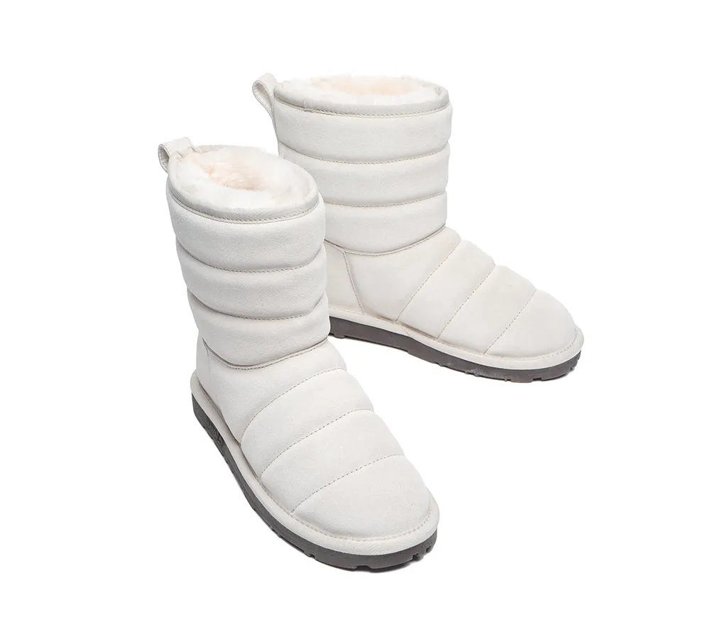 EVERAU® Short Sheepskin Boots Women Short Puffer