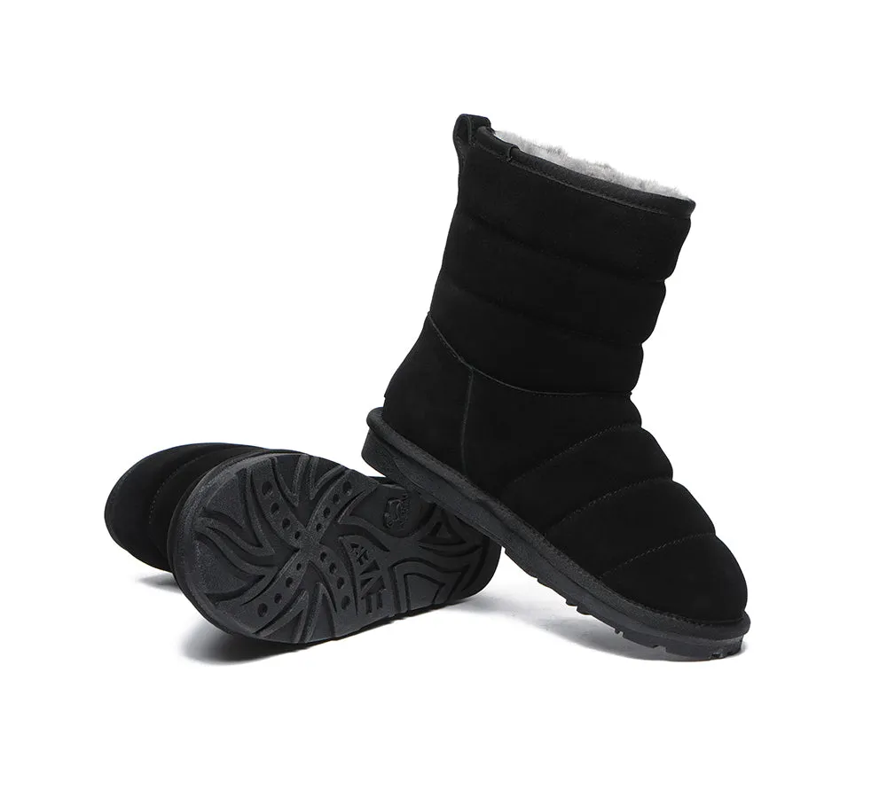 EVERAU® Short Sheepskin Boots Women Short Puffer
