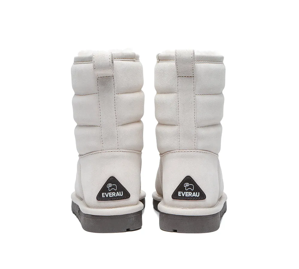 EVERAU® Short Sheepskin Boots Women Short Puffer