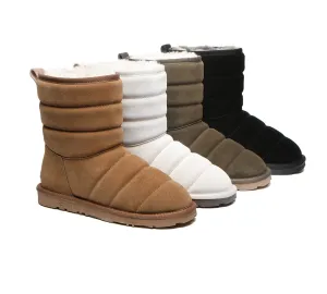 EVERAU® Short Sheepskin Boots Women Short Puffer