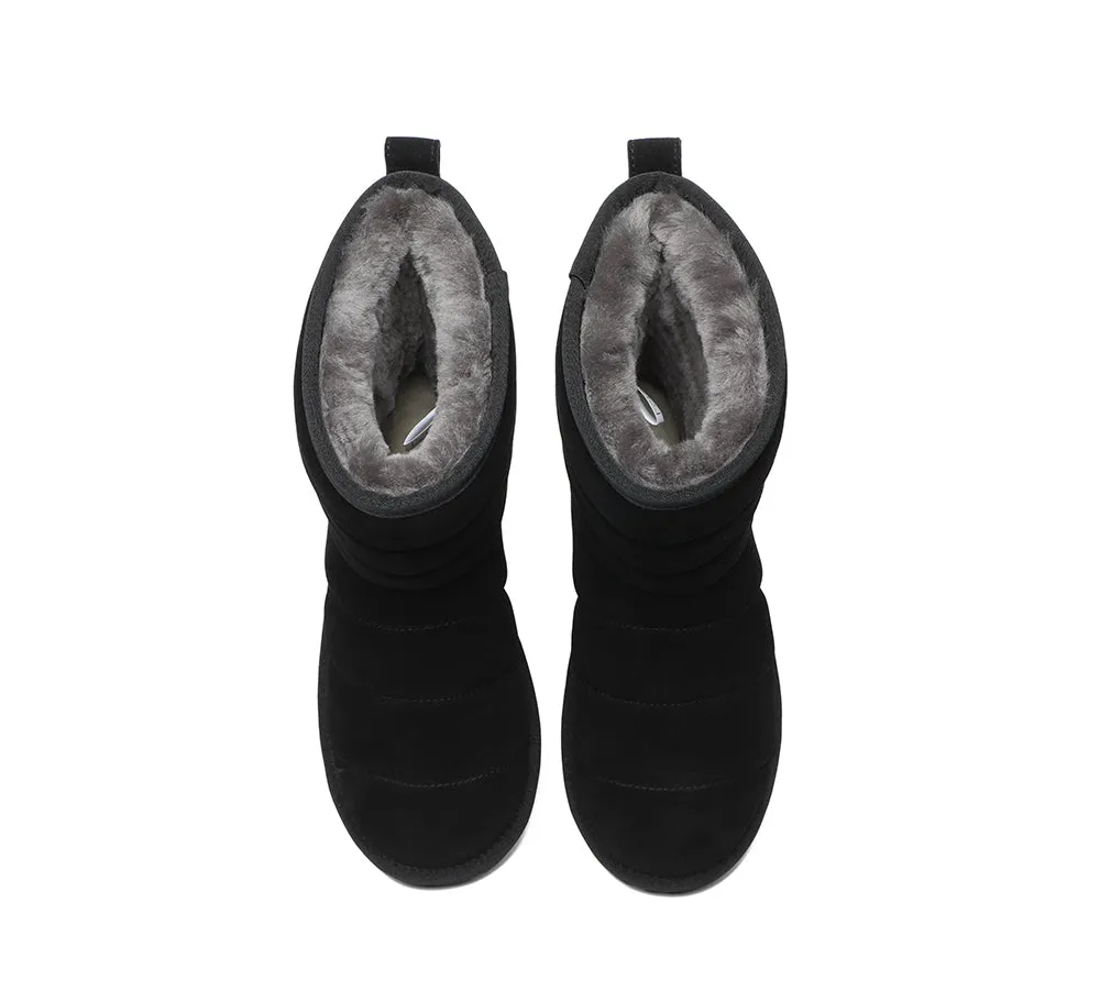 EVERAU® Short Sheepskin Boots Women Short Puffer
