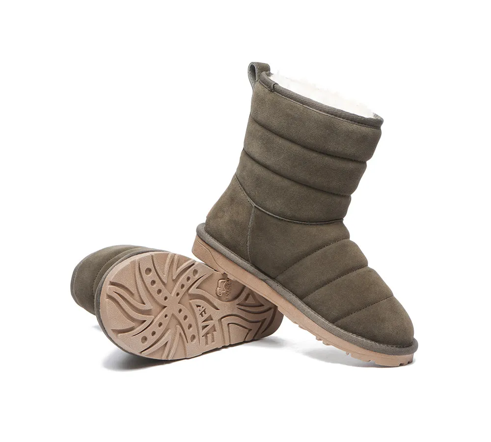 EVERAU® Short Sheepskin Boots Women Short Puffer
