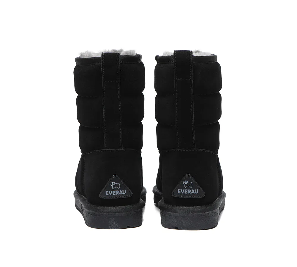 EVERAU® Short Sheepskin Boots Women Short Puffer