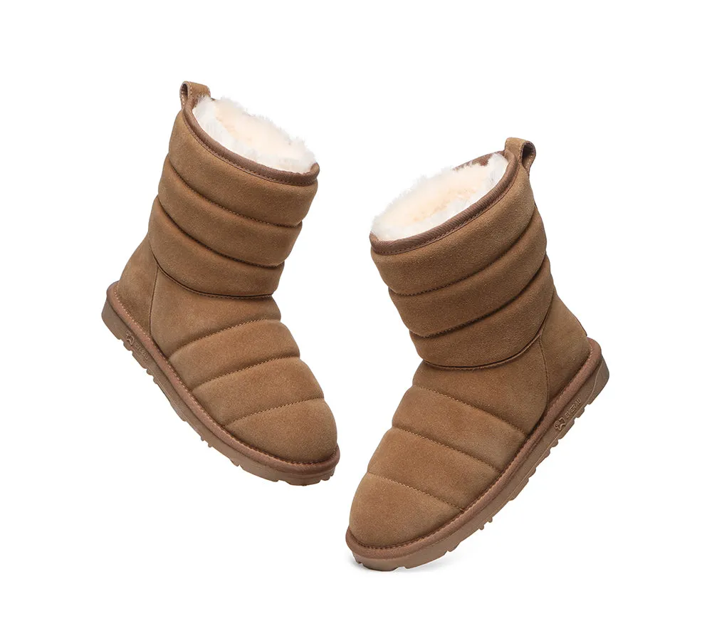 EVERAU® Short Sheepskin Boots Women Short Puffer