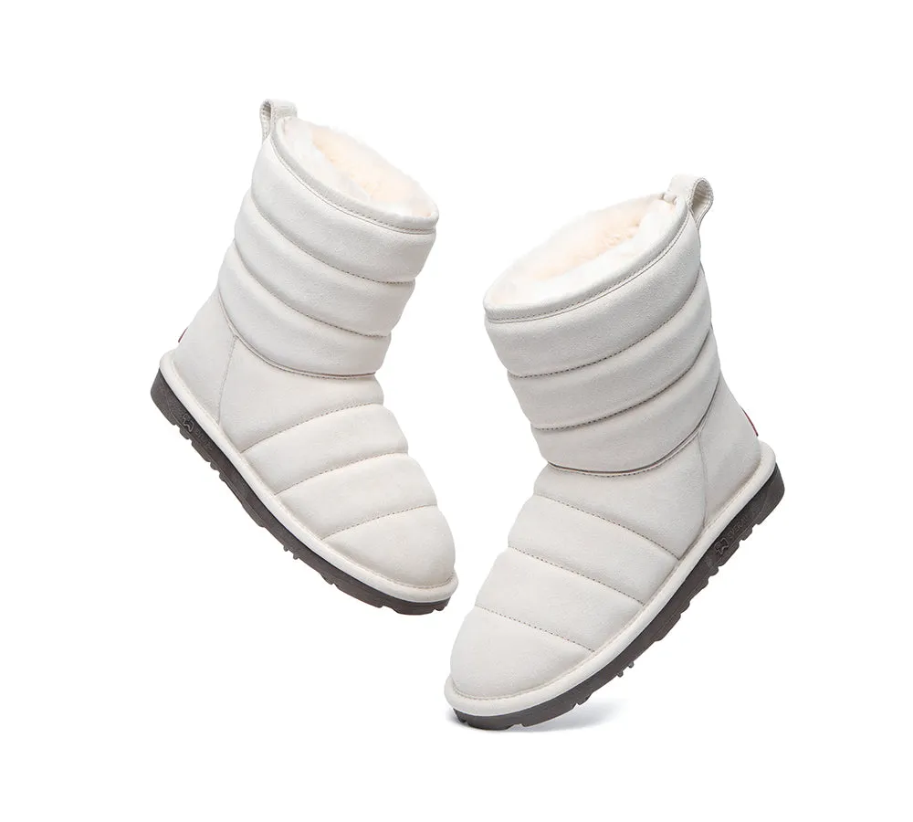 EVERAU® Short Sheepskin Boots Women Short Puffer