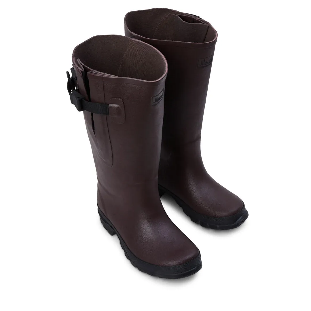 Extra Wide Calf Brown Rain Boots - Fit 16 to 20 inch Calf - Wide in Foot and Ankle