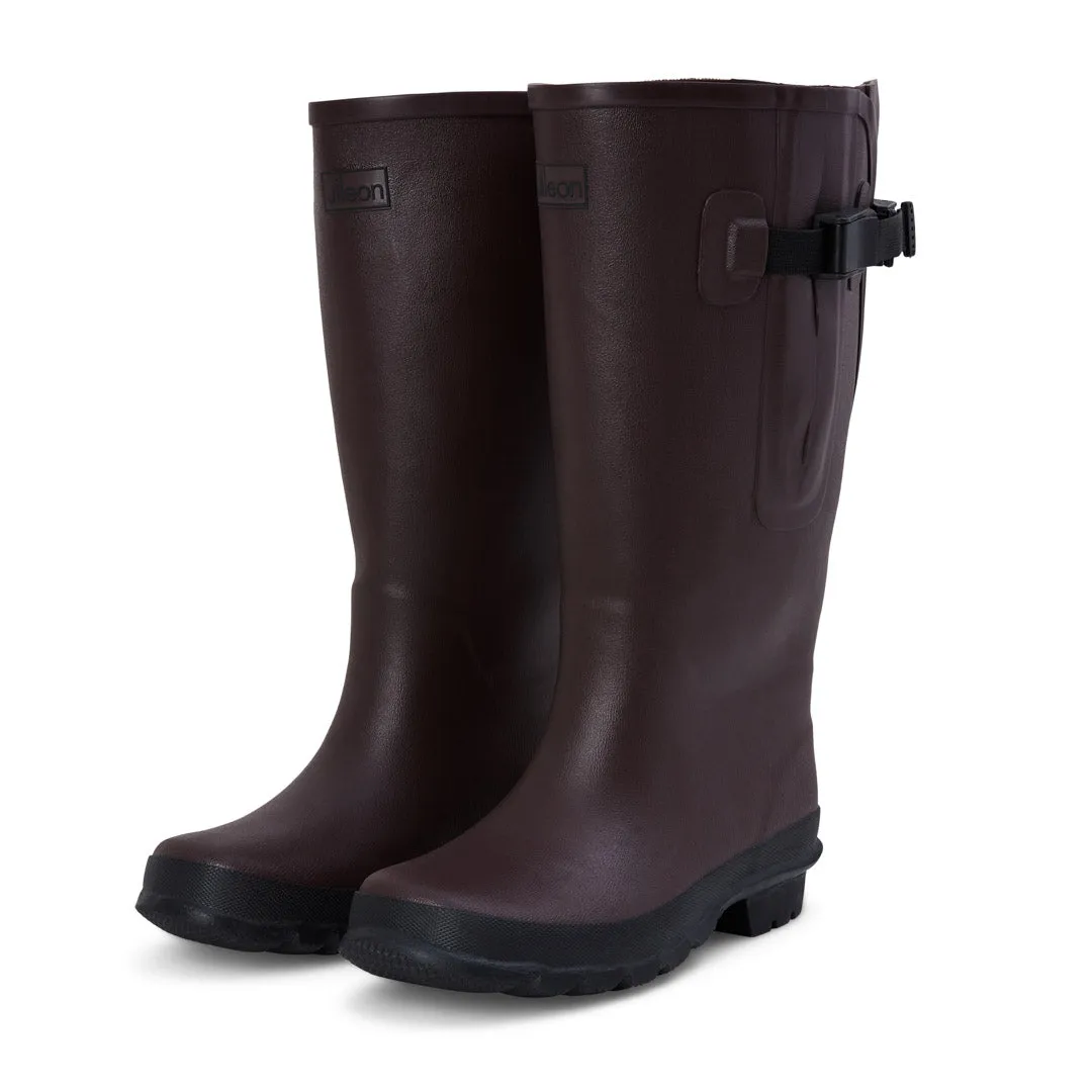 Extra Wide Calf Brown Rain Boots - Fit 16 to 20 inch Calf - Wide in Foot and Ankle