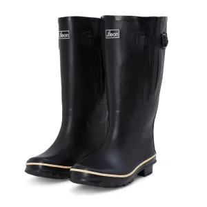 Extra Wide Calf Womens' Rain Boots - Black - 16-23 Inch Calf - Wide Foot & Ankle