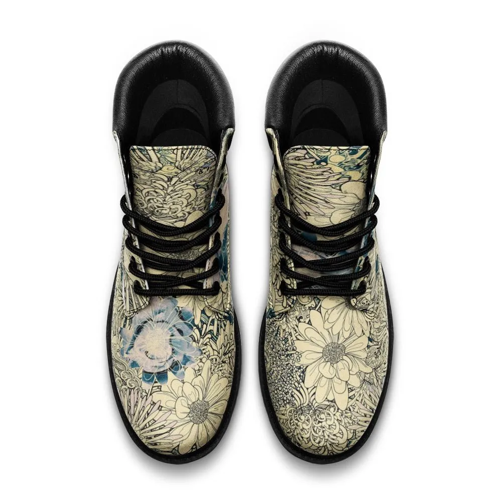 Faded Bloom - Floral Print Chukka boots