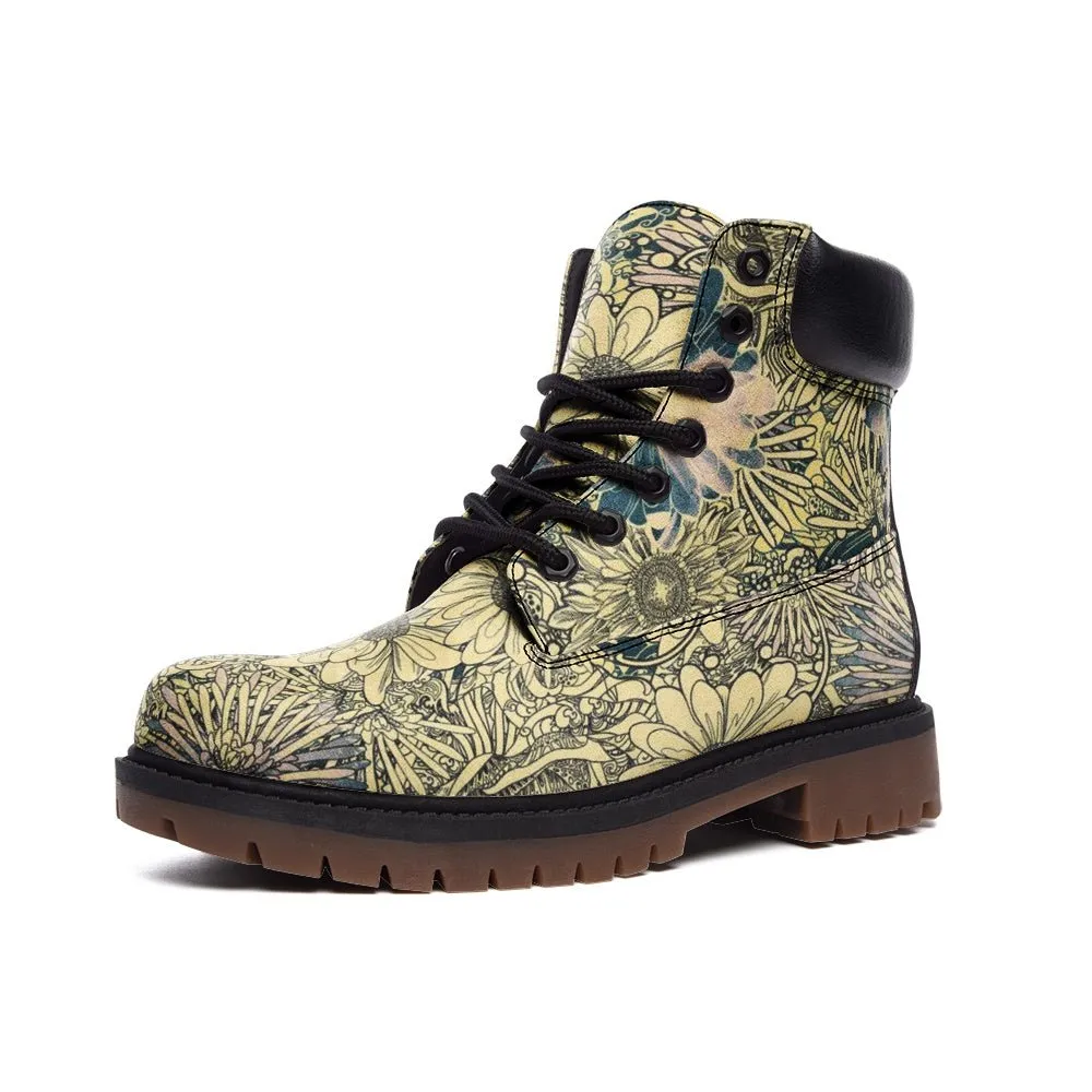Faded Bloom - Floral Print Chukka boots