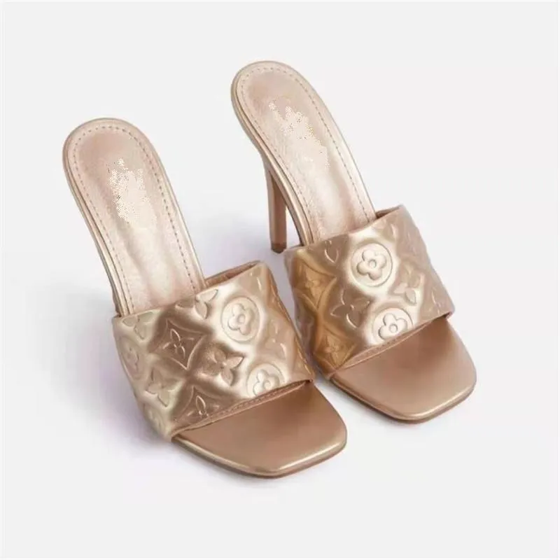 Finn Chain Pointed Toe Mule Women High Heel Sandals Summer Shoes plus Size Slippers