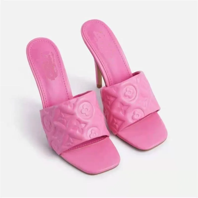Finn Chain Pointed Toe Mule Women High Heel Sandals Summer Shoes plus Size Slippers