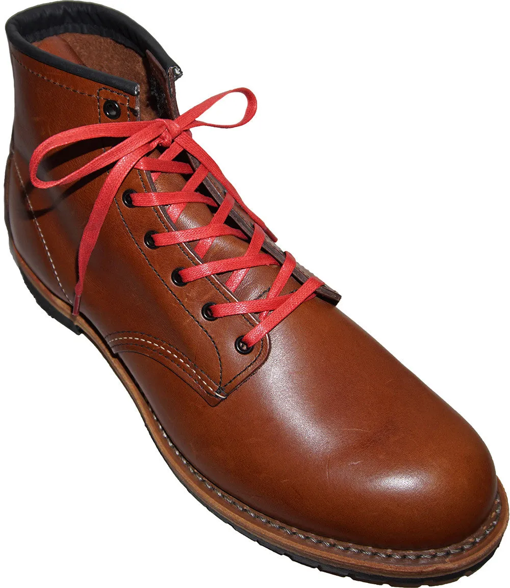 [Firebird Red] - Flat Waxed Cotton Shoelaces