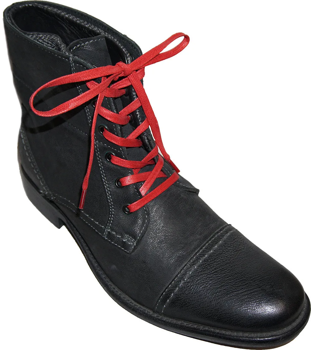 [Firebird Red] - Flat Waxed Cotton Shoelaces