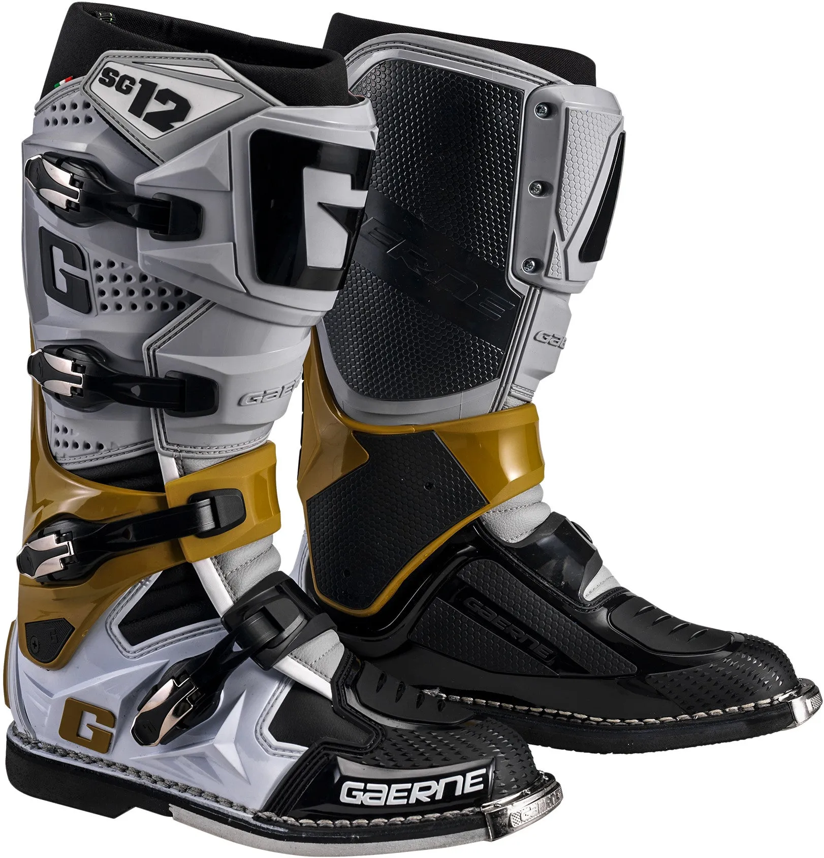 GAERNE SG-12 BOOTS GREY/YELLOW FLUO/ BLACK SZ 10 2174-079-10