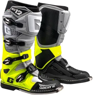 GAERNE SG-12 BOOTS GREY/YELLOW FLUO/ BLACK SZ 10 2174-079-10