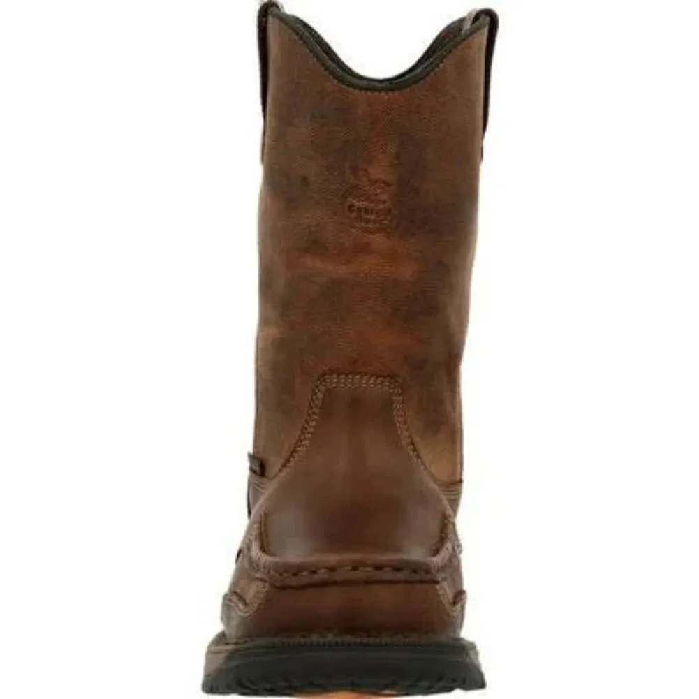 Georgia Boot Athens 360 Men's Steel Toe Waterproof Pull-on Work Boots Gb00442 In Brown