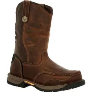 Georgia Boot Athens 360 Men's Steel Toe Waterproof Pull-on Work Boots Gb00442 In Brown