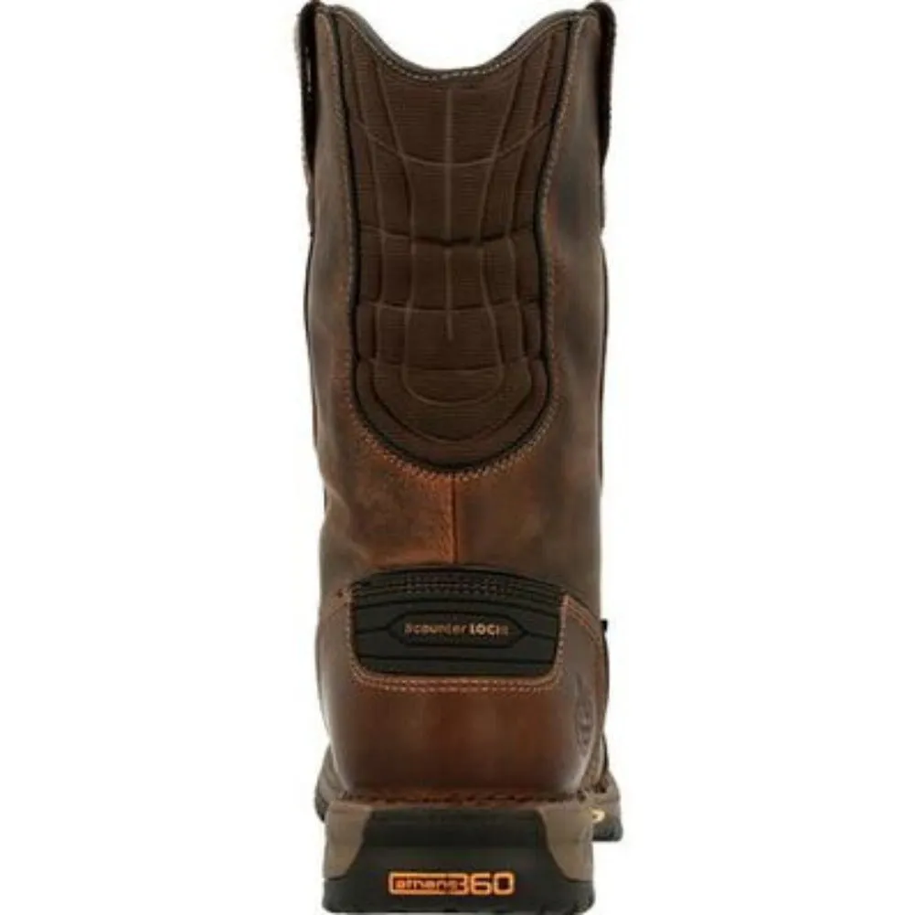 Georgia Boot Athens 360 Men's Steel Toe Waterproof Pull-on Work Boots Gb00442 In Brown