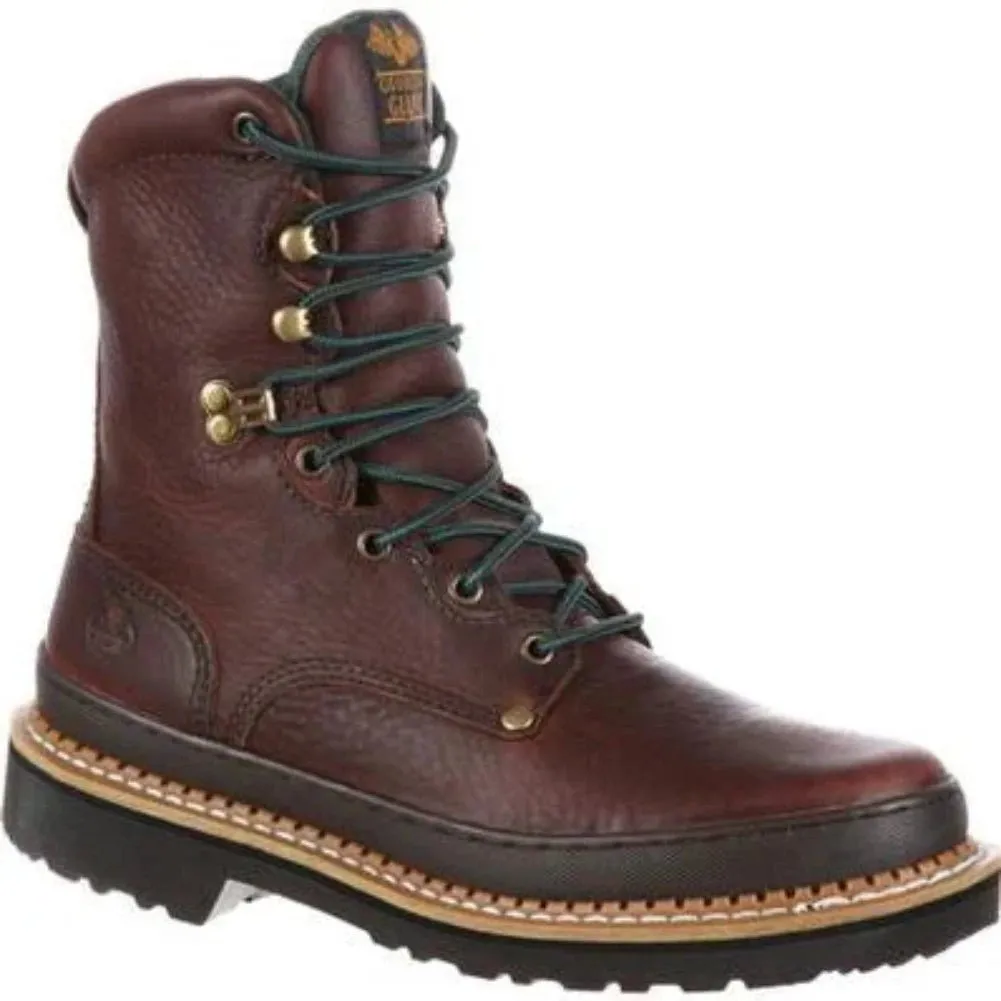 Georgia Boot Giant Men's Steel Toe Work Boots G8374 In Brown