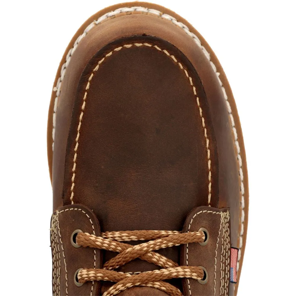 'Georgia Boot' Men's 8" Wedge Sole EH WP Soft Toe - Brown