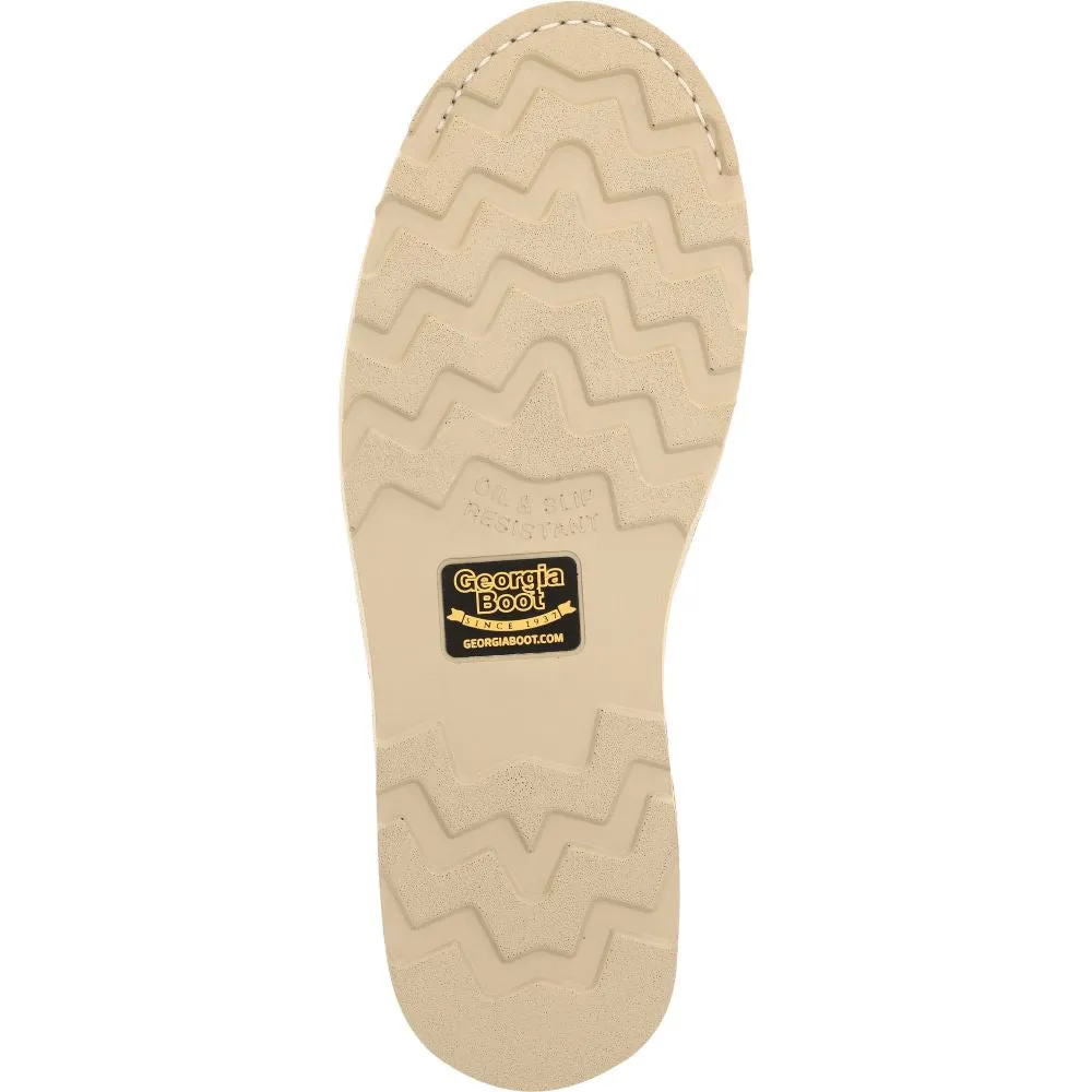 'Georgia Boot' Men's 8" Wedge Sole EH WP Soft Toe - Brown