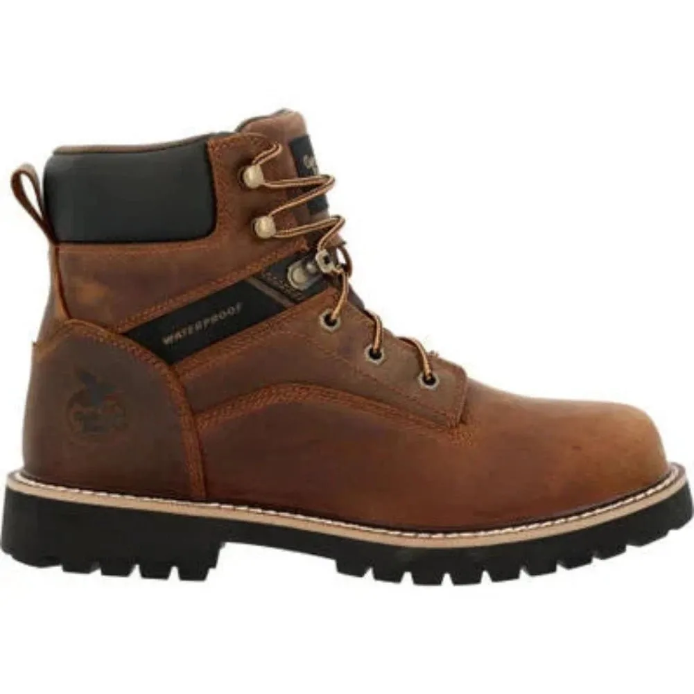 Georgia Core 37 Men's Steel Toe Waterproof Work Boots Gb00636 In Brown